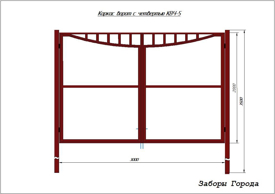 Каркас ворот с чет-ю КВЧ-5
