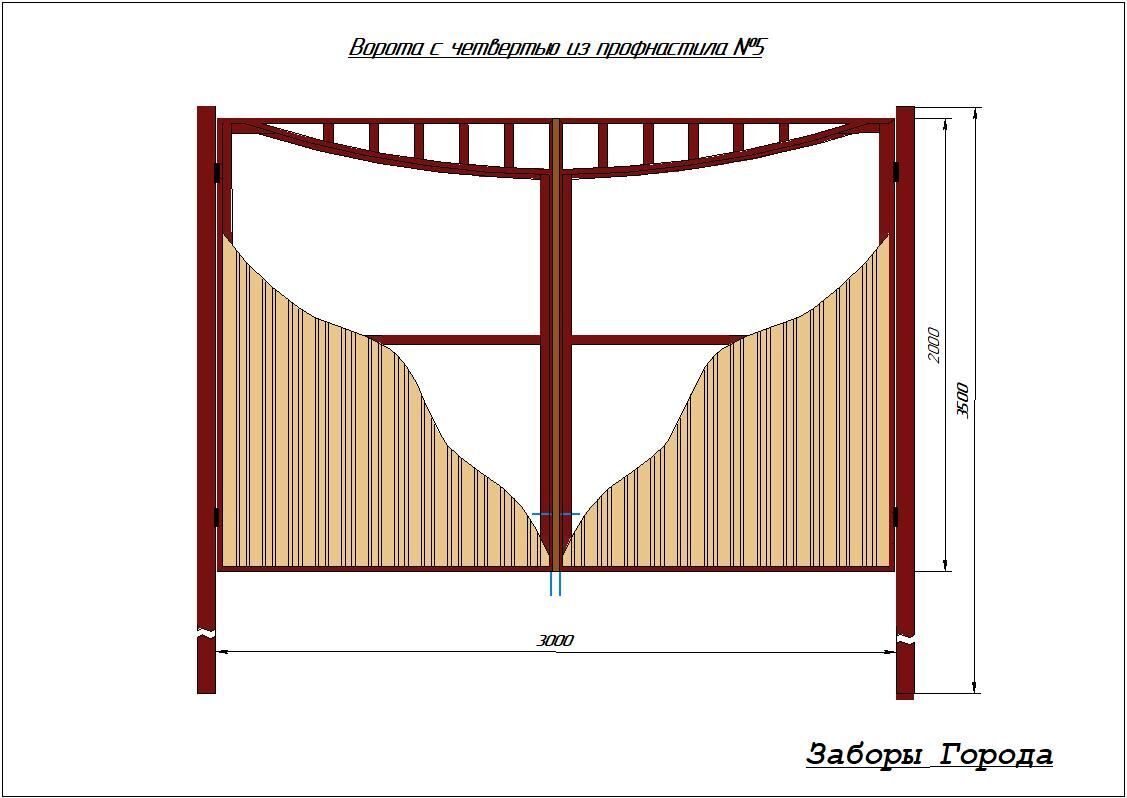 Профессиональные ворота размер. Ворота распашные с калиткой чертеж. Ворота с калиткой из профлиста чертеж. Ворота из профнастила и сетки. Размер трубы для ворот из профнастила.