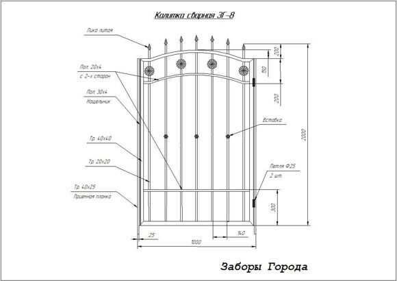 Калитка сварная ЗГ-8_0