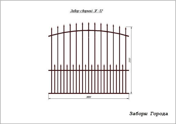 Забор сварной ЗГ-12