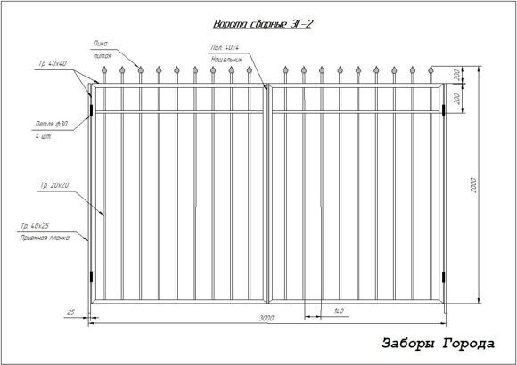 Ворота сварные ЗГ-2_0