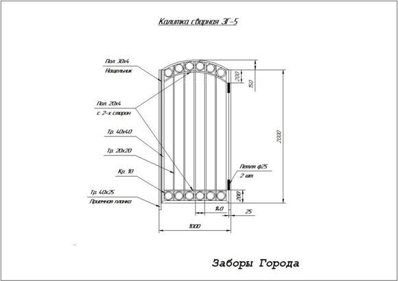 Калитка сварная ЗГ-5_0