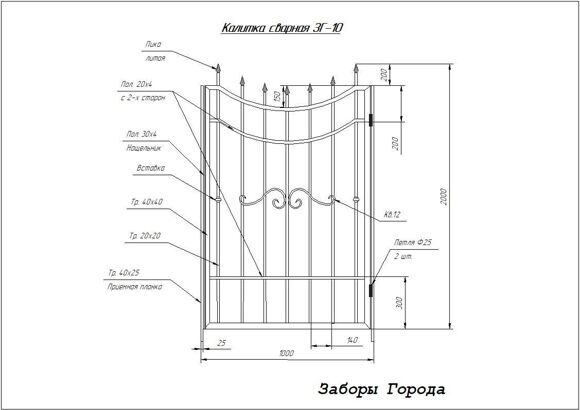 Калитка сварная ЗГ-10_0