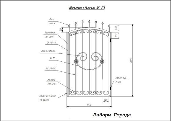 Калитка сварная ЗГ-23_0